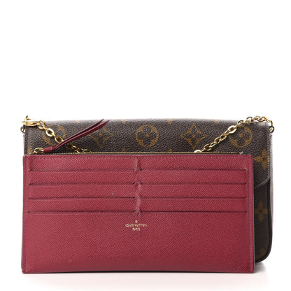 Louis Vuitton Monogram Pochette Felicie Chain Wallet Fuchsia 12 of 14