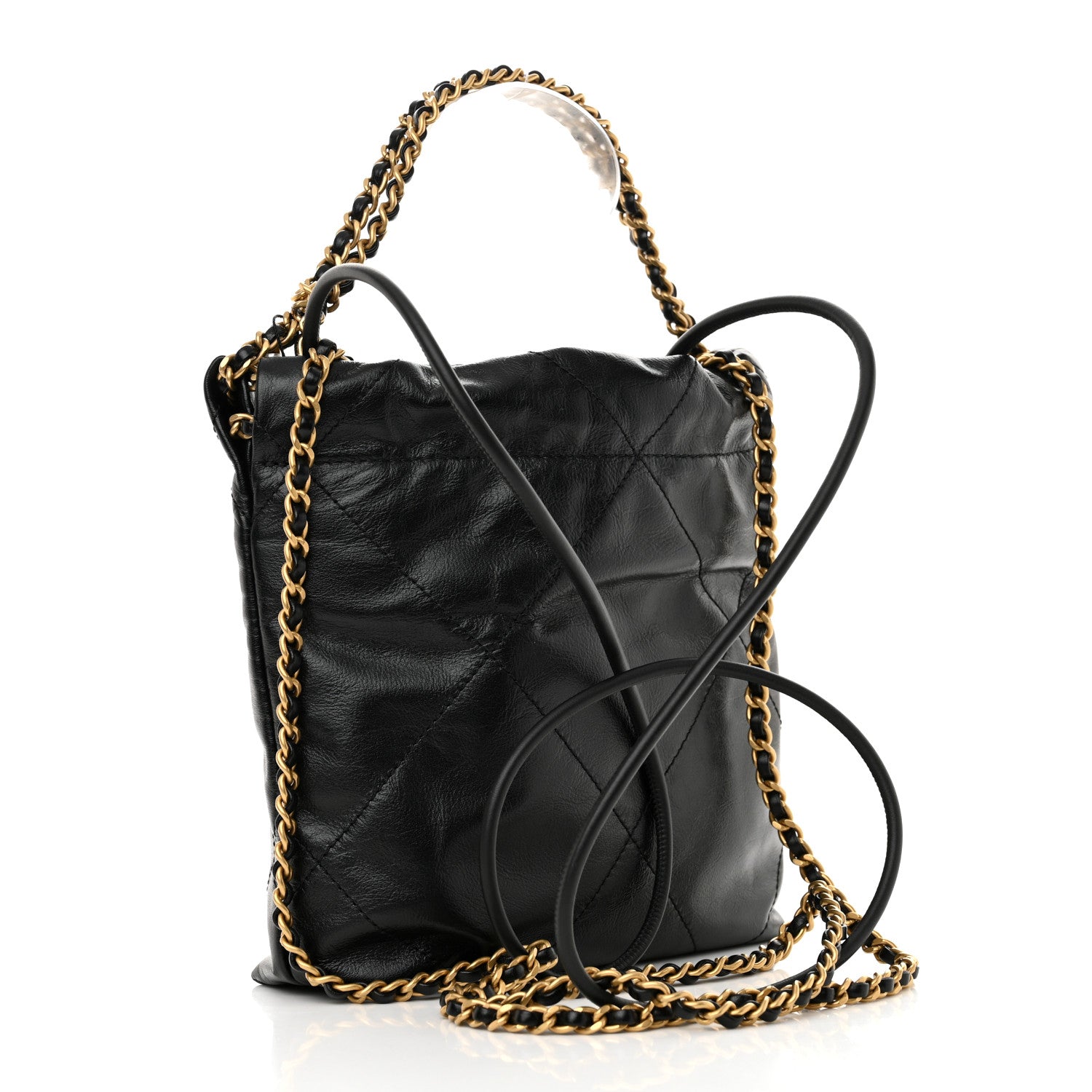 Chanel Shiny Calfskin Quilted Mini Chanel 22 Black 3 of 11