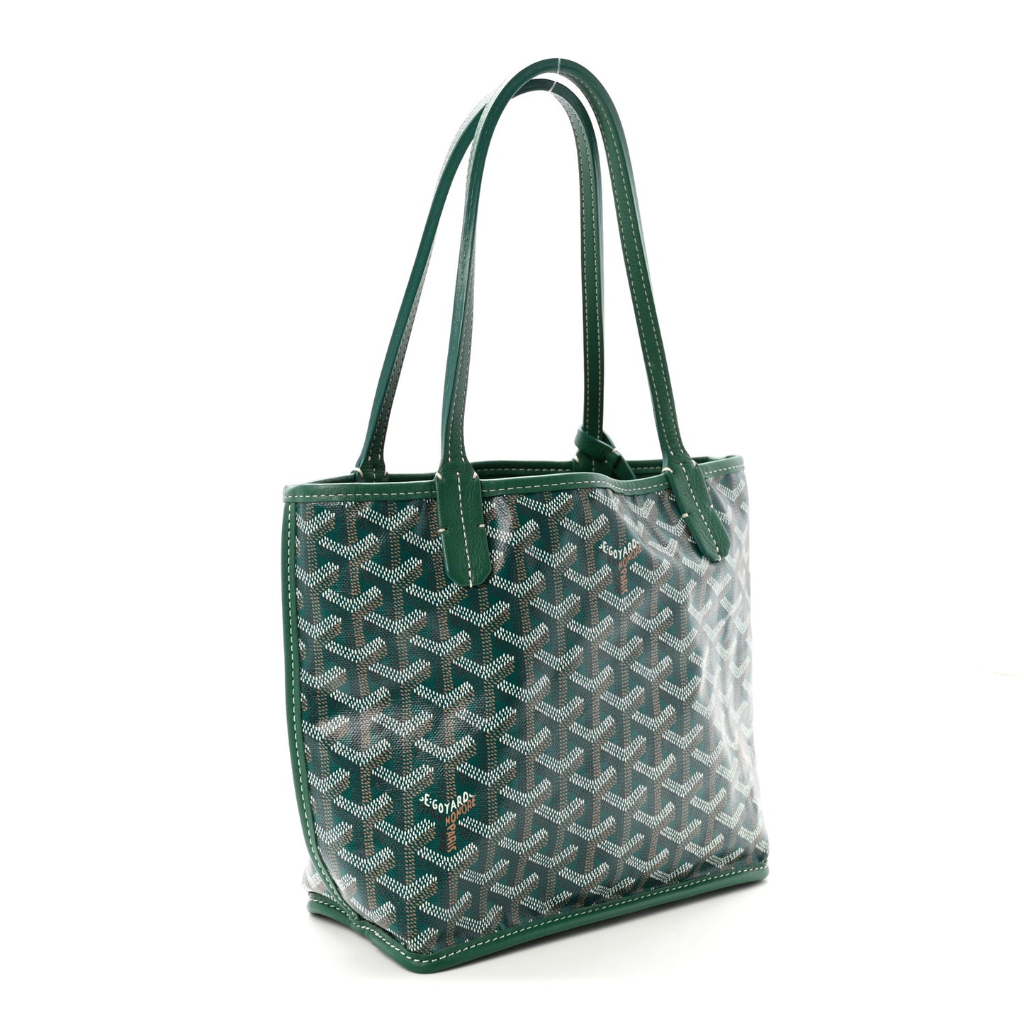 Goyardine Reversible Mini Anjou Green