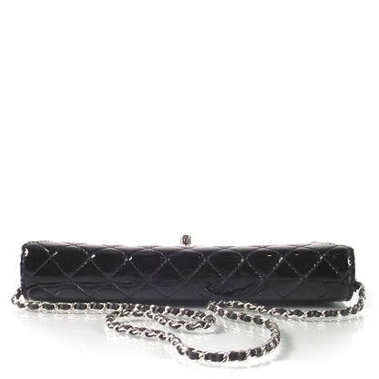 Chanel Patent Quilted Clutch Bag Black 5 of 8
