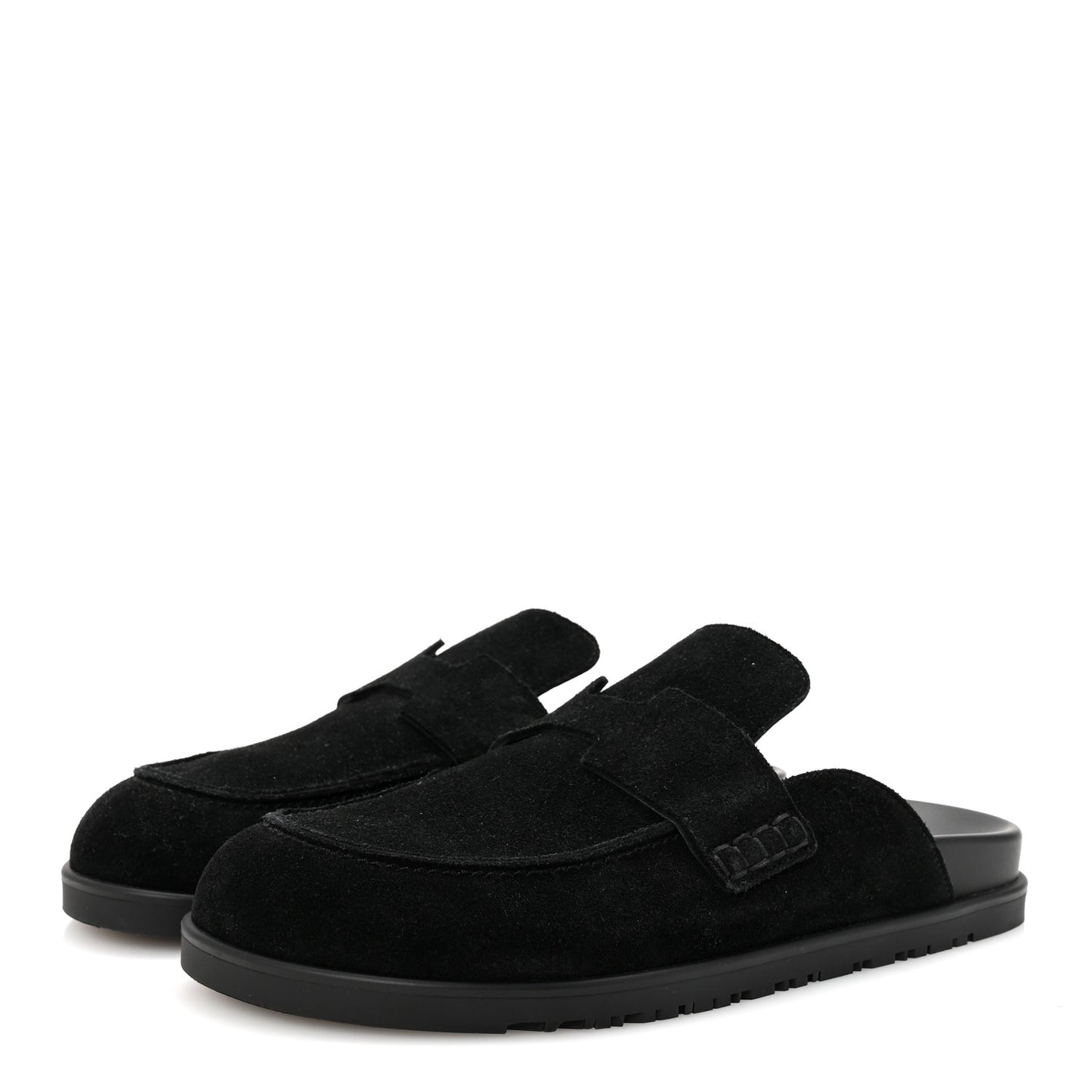 Suede Calfskin Go Mules 39 Black