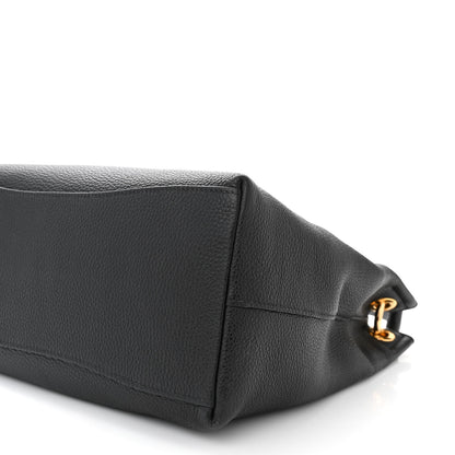 Prada Vitello Phenix Embossed Logo Hobo Black 11 of 12