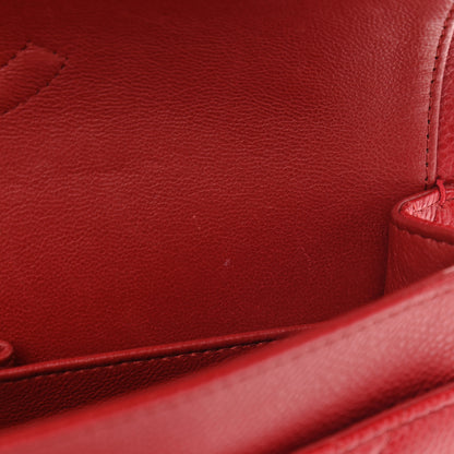 Chanel Caviar Quilted Medium Double Flap Red 8 of 11
