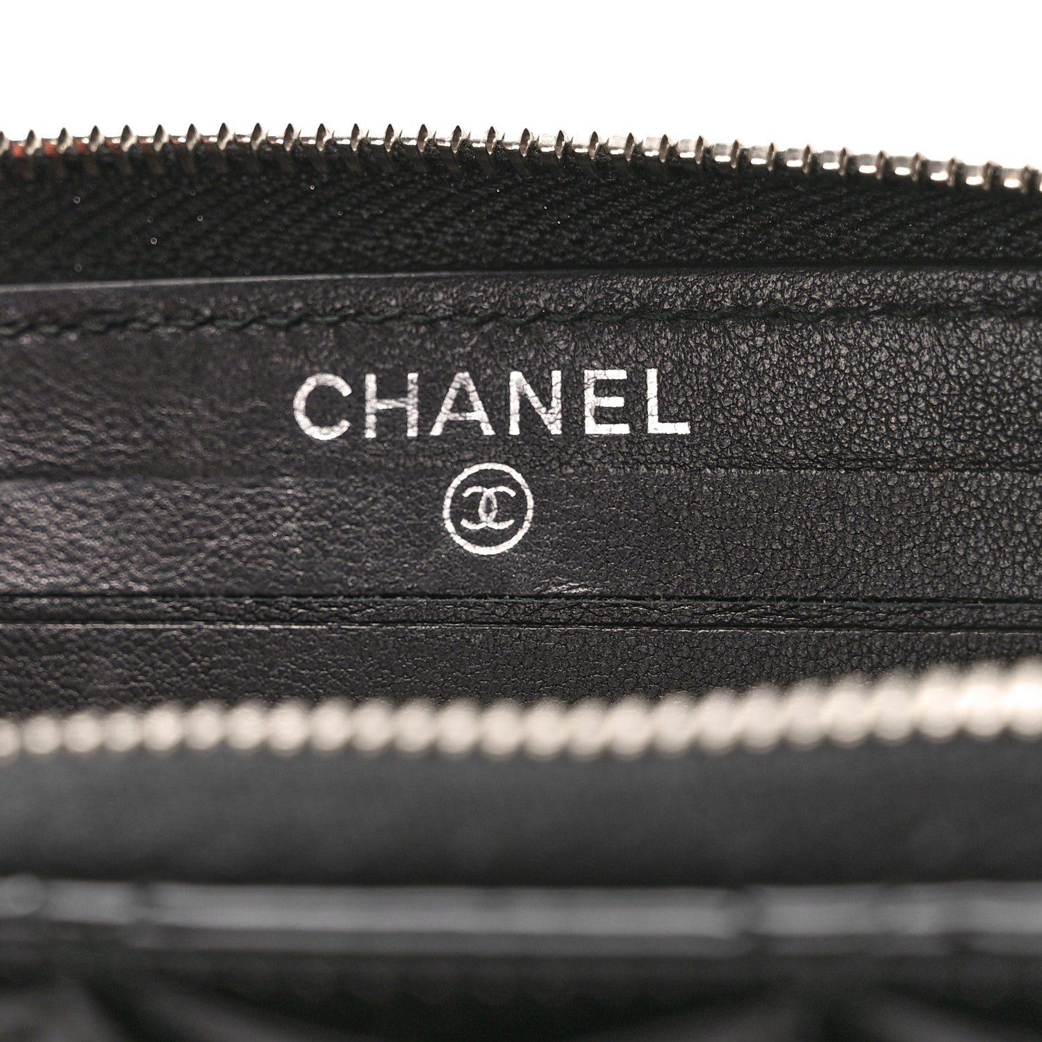 Chanel Patent Quilted Small Zip Around Wallet Black 6 of 10
