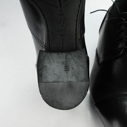 Louis Vuitton Calfskin Mens Captoe Derby Shoes 9 Black 6 of 7