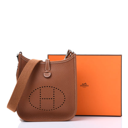 Hermes Taurillon Clemence Evelyne TPM Gold 10 of 10