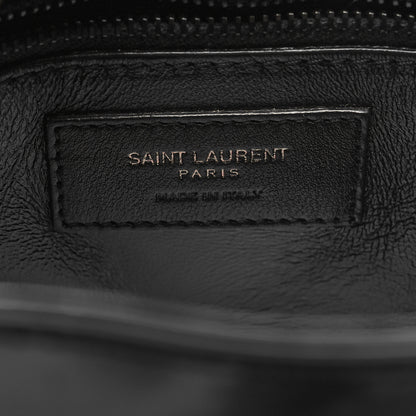 Saint Laurent Patent Le 5 A 7 Monochrome Hobo Black 6 of 12