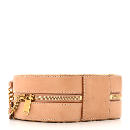 Saint Laurent Raffia Calfskin Small Mica Bag Natural Brown Gold 4 of 17