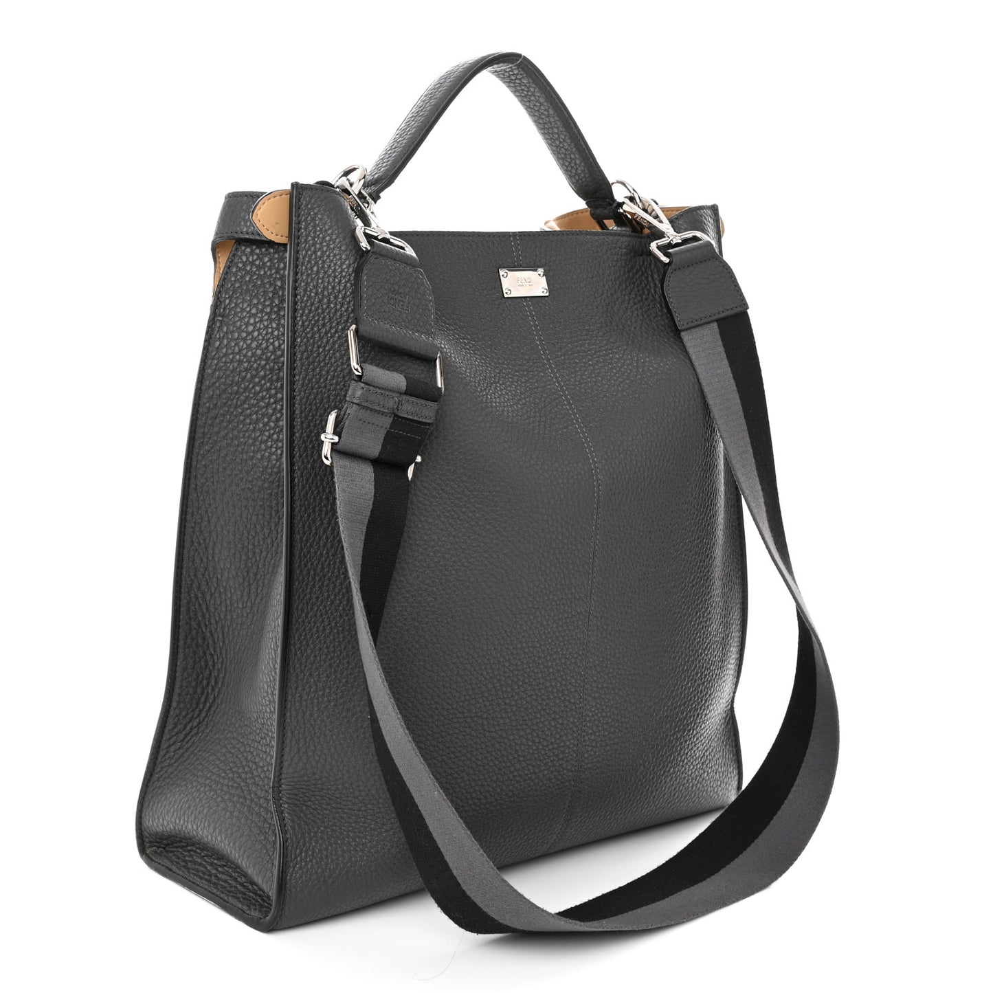 Cuoio Romano Glazed Fabric FF 1974 Peekaboo X-Lite Fit Asfalto Mou Black