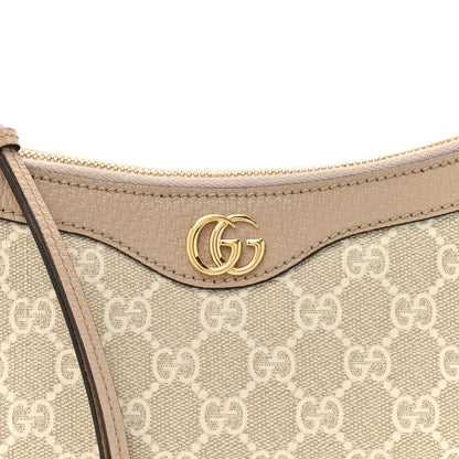 Gucci GG Supreme Monogram Textured Dollar Calfskin Small Ophidia Hobo Beige Mystic White Oatmeal 8 of 14