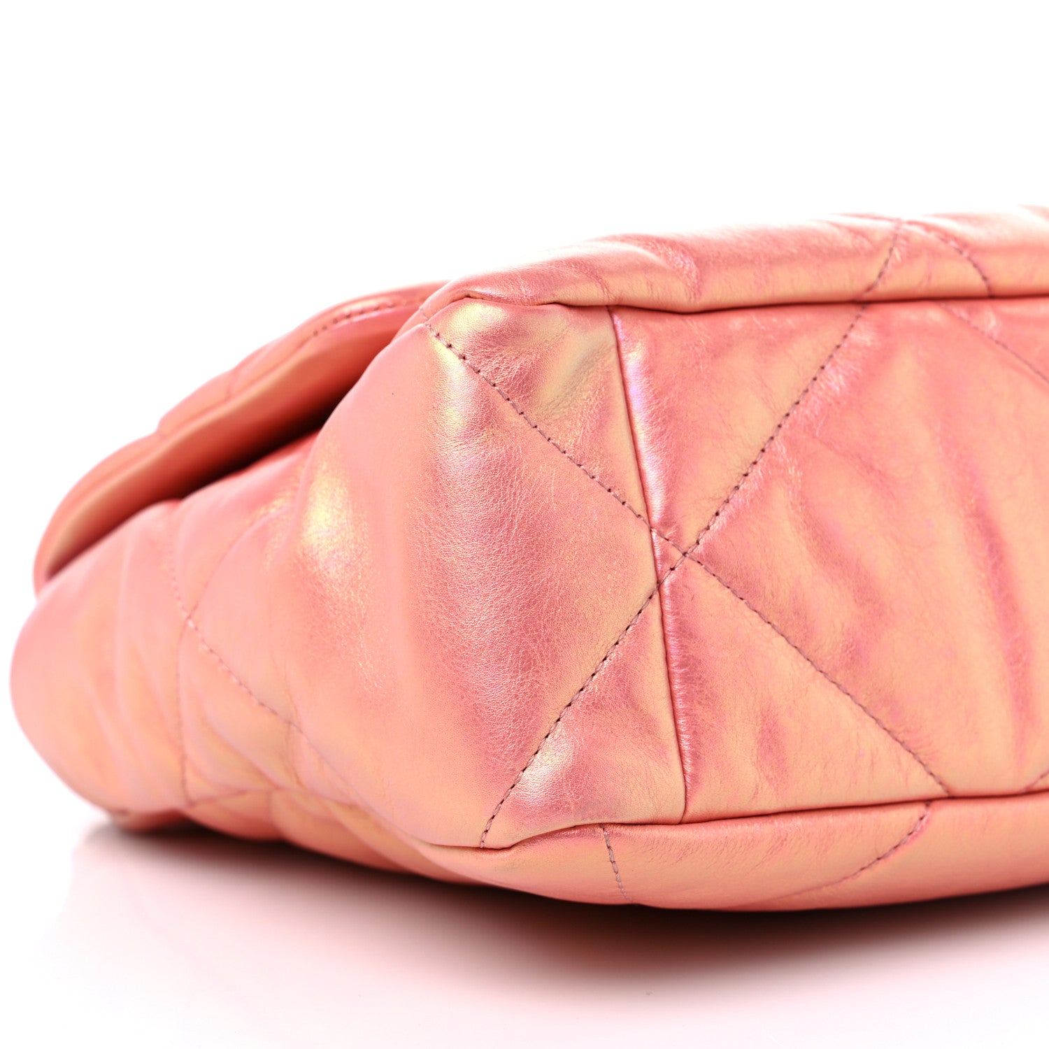Chanel Iridescent Lambskin Quilted Large Chanel 19 Flap Pink 8 of 10