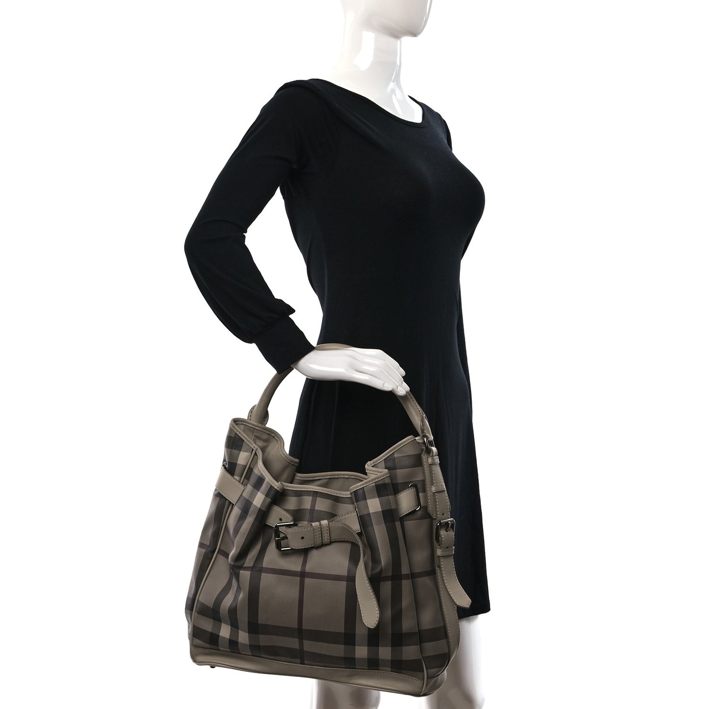 Smoked Check Medium Walden Belted Hobo Trench