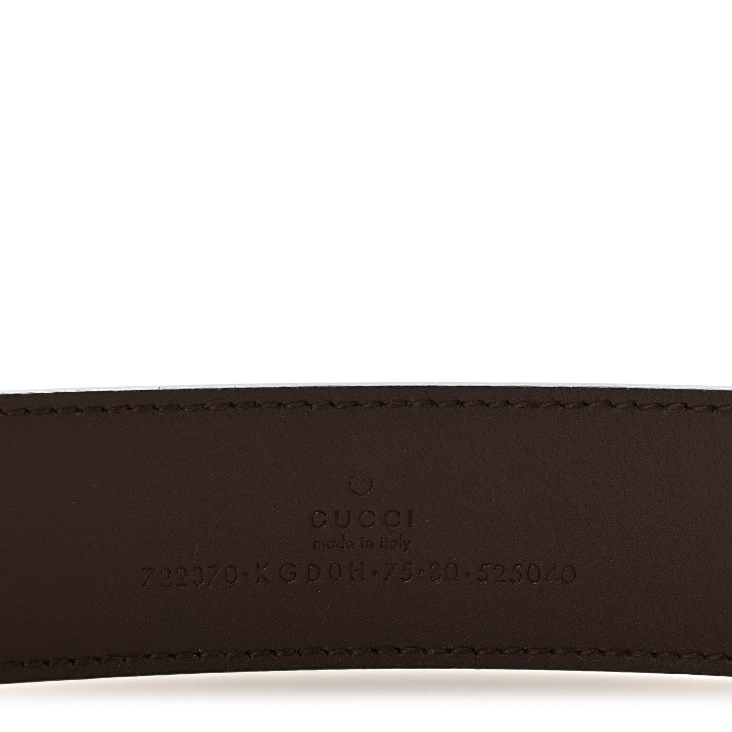 Gucci Supreme Monogram Calfskin Rectangular Belt 75 30 Brown 5 of 7