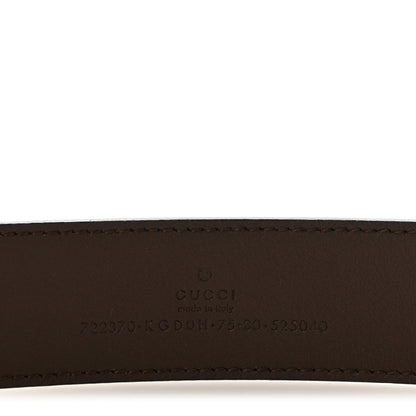 Gucci Supreme Monogram Calfskin Rectangular Belt 75 30 Brown 5 of 7