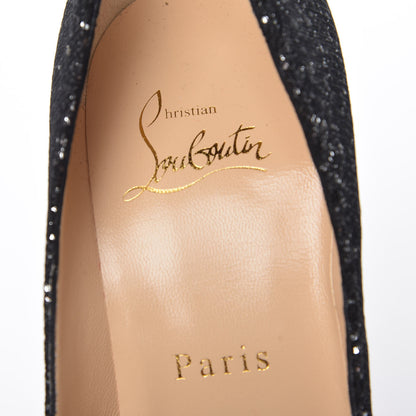 Christian Louboutin Glitter Resille Pigalle Follies 100 Pumps 36.5 Black 7 of 10