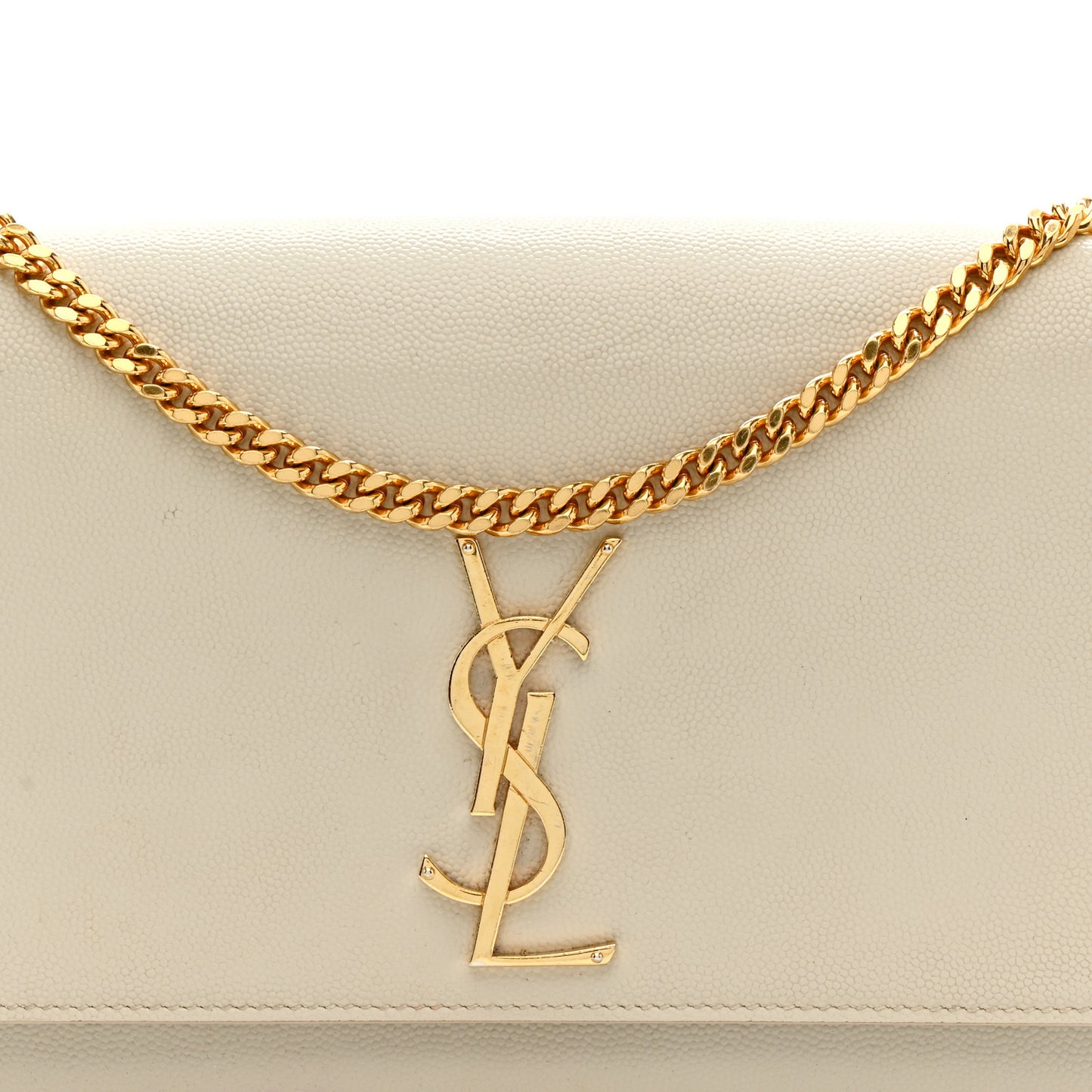 Grain De Poudre Medium Classic Monogram Kate Satchel Crema Soft