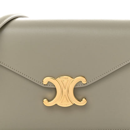 Celine Shiny Calfskin Triomphe Margo Wallet on Chain Green Clay 8 of 10
