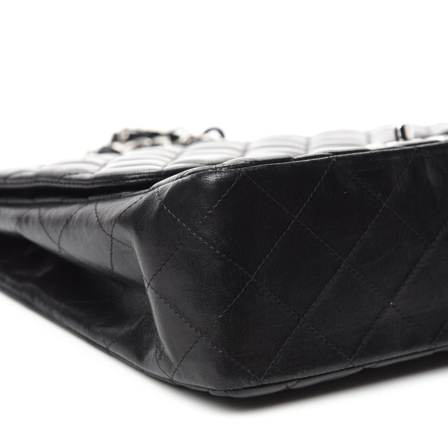 Chanel Lambskin Quilted Jumbo Single Flap Black 7 of 12