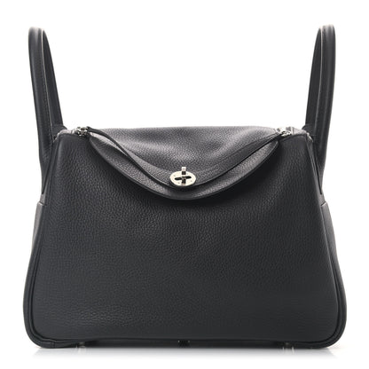 Hermes Taurillon Clemence Lindy 30 Black 1 of 10