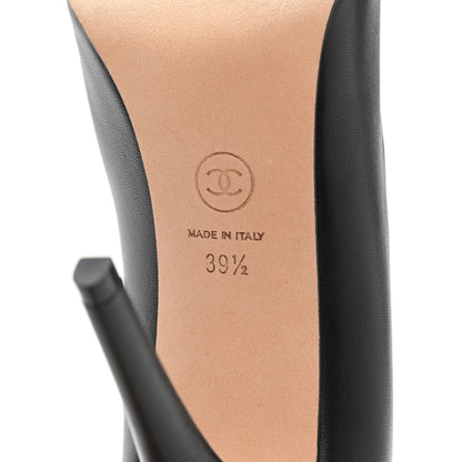 Chanel Lambskin CC Pumps 39.5 Black 6 of 9