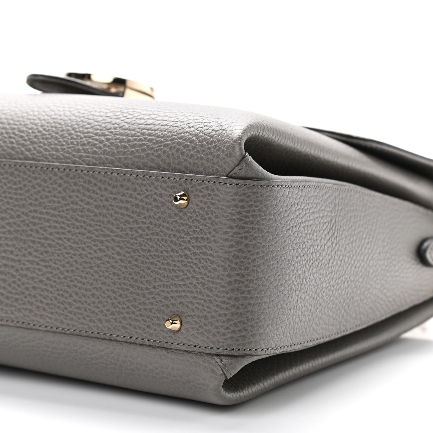 Dollar Calfskin Medium Interlocking G Top Handle Shoulder Bag Loess