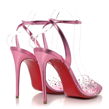 Christian Louboutin PVC Patent Psychic Spikaqueen 100 Pumps 38 Pink 4 of 8