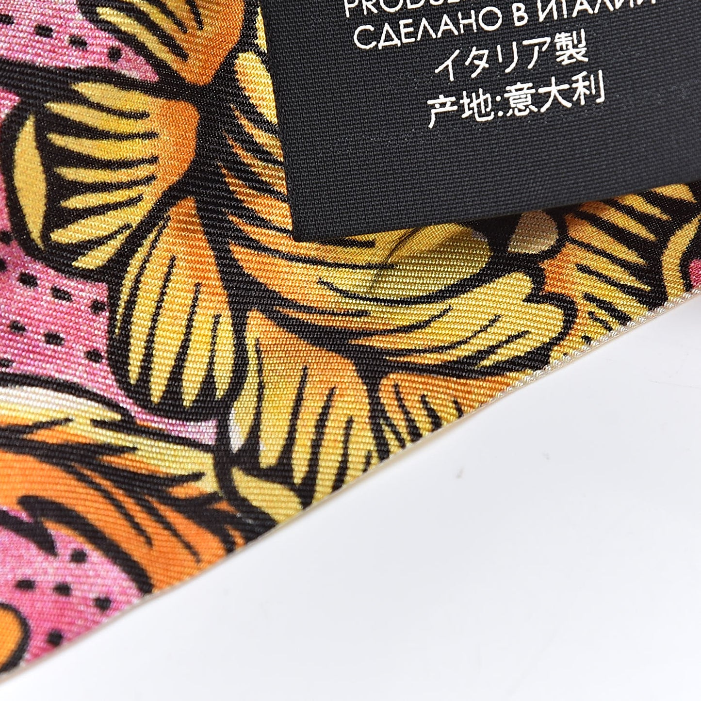 Silk Alsacienne Floral Print Skinny Scarf Pink