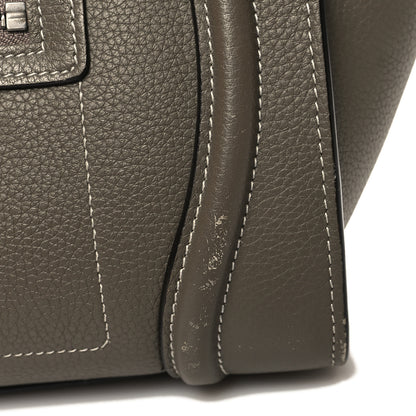 Celine Drummed Calfskin Micro Luggage Souris 13 of 14