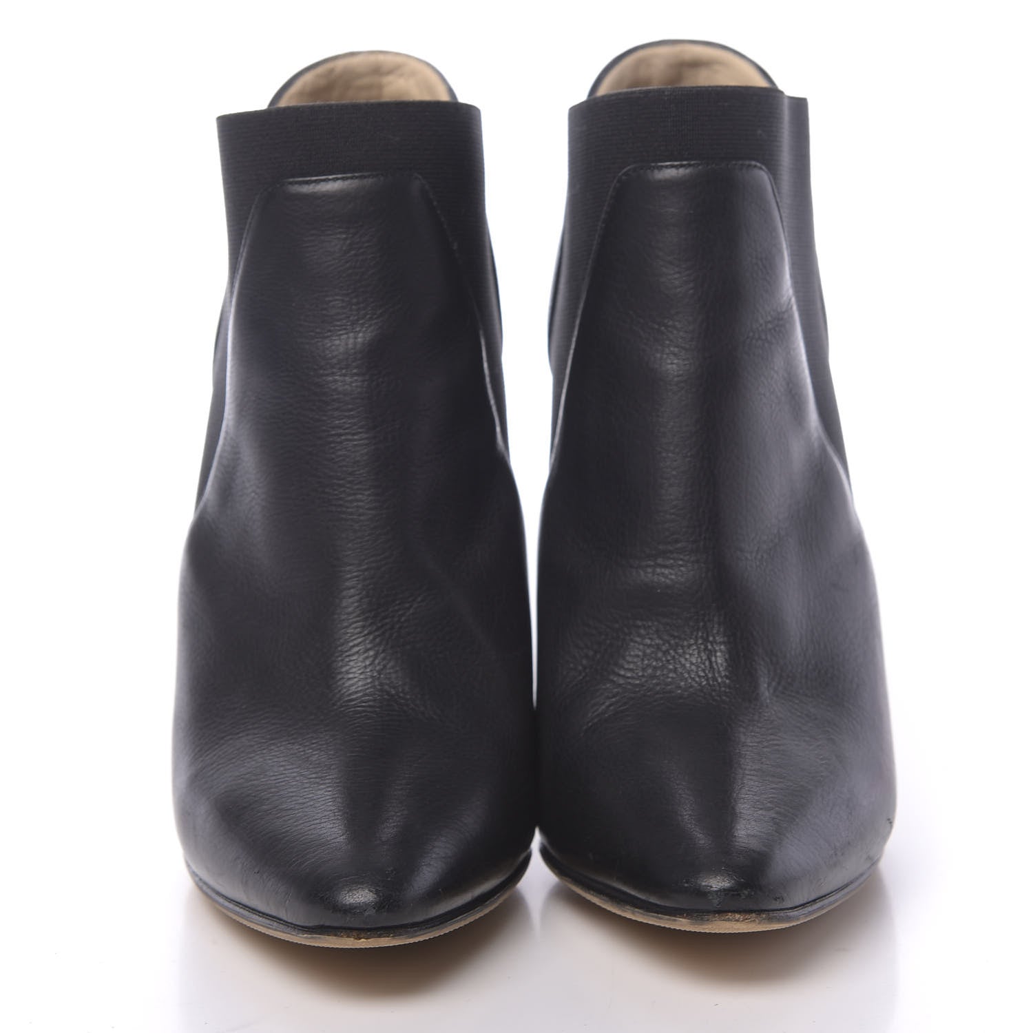Jimmy Choo Grained Calfskin Ankle Boots 37.5 Black 2 of 7