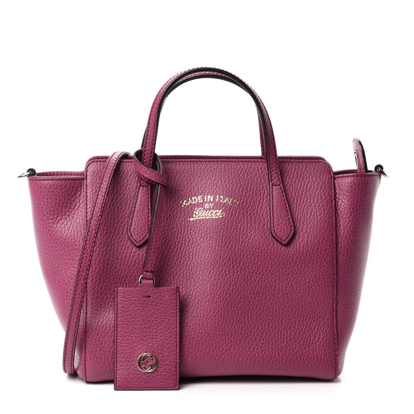 Dollar Calfskin Mini Swing Top Handle Bag Peonia Flower