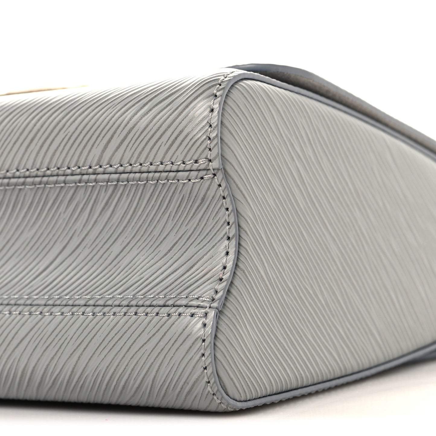 Epi Moonstone Twist Shoulder Bag MM Grey