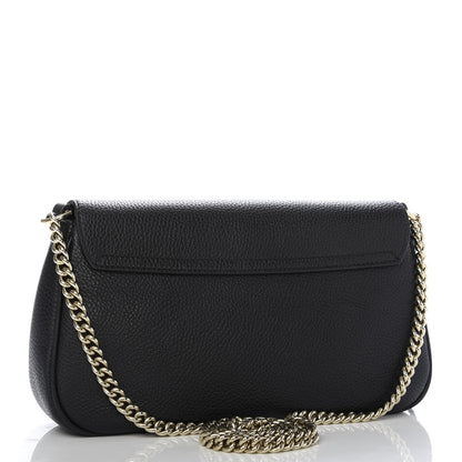 Gucci Pebbled Calfskin Medium Soho Flap Crossbody Black 3 of 9