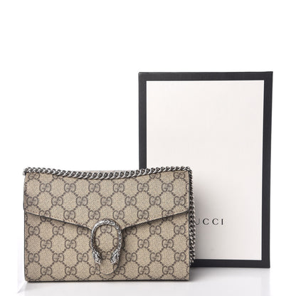 Gucci GG Supreme Monogram Mini Dionysus Chain Wallet Beige Taupe 12 of 12