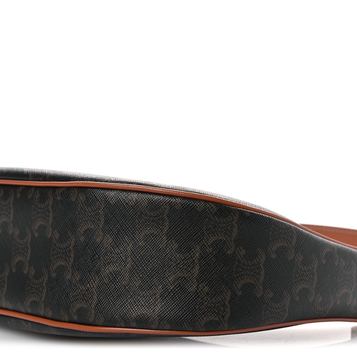Celine Triomphe Canvas Calfskin Ava Shoulder Bag Tan 11 of 12