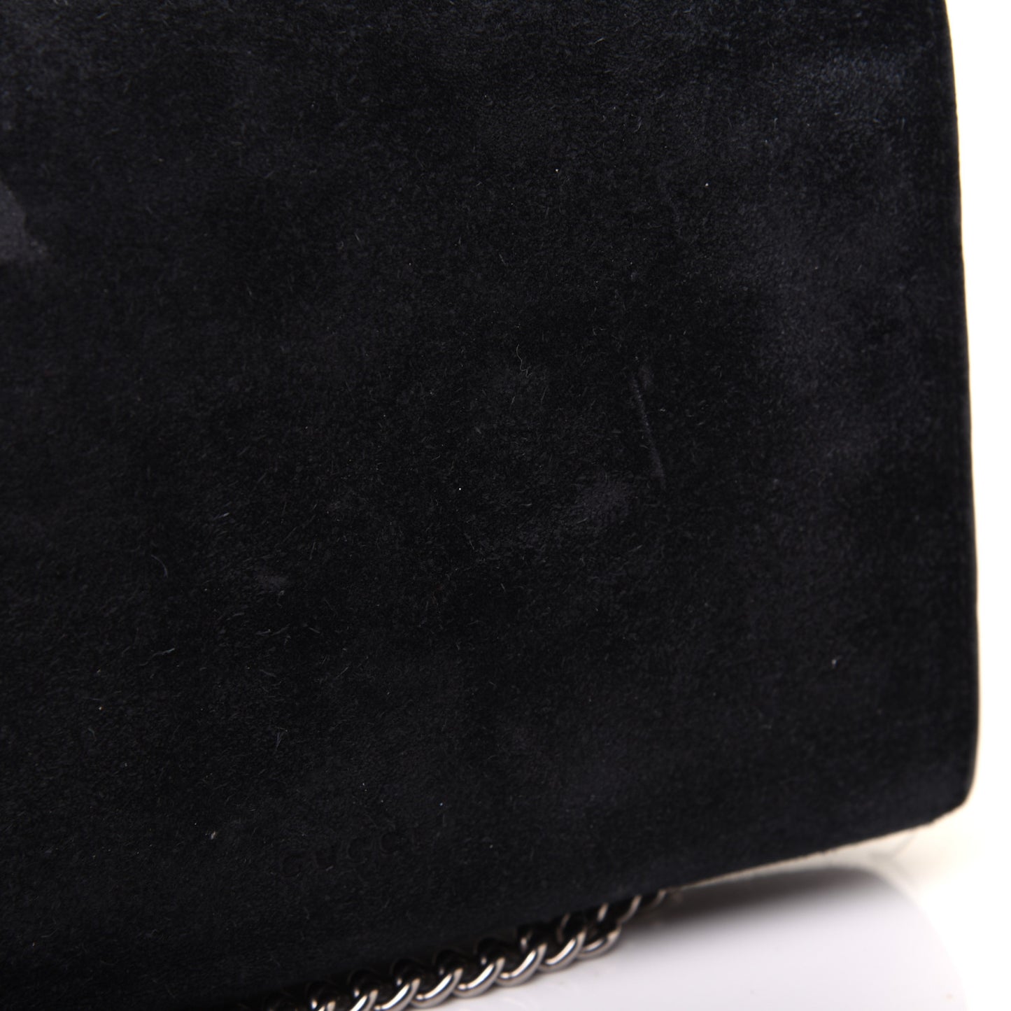 Suede Mini Dionysus Chain Wallet Black