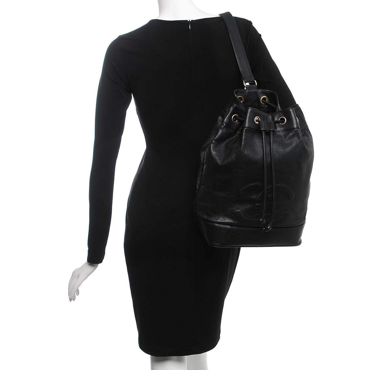 Caviar Sling Backpack Black