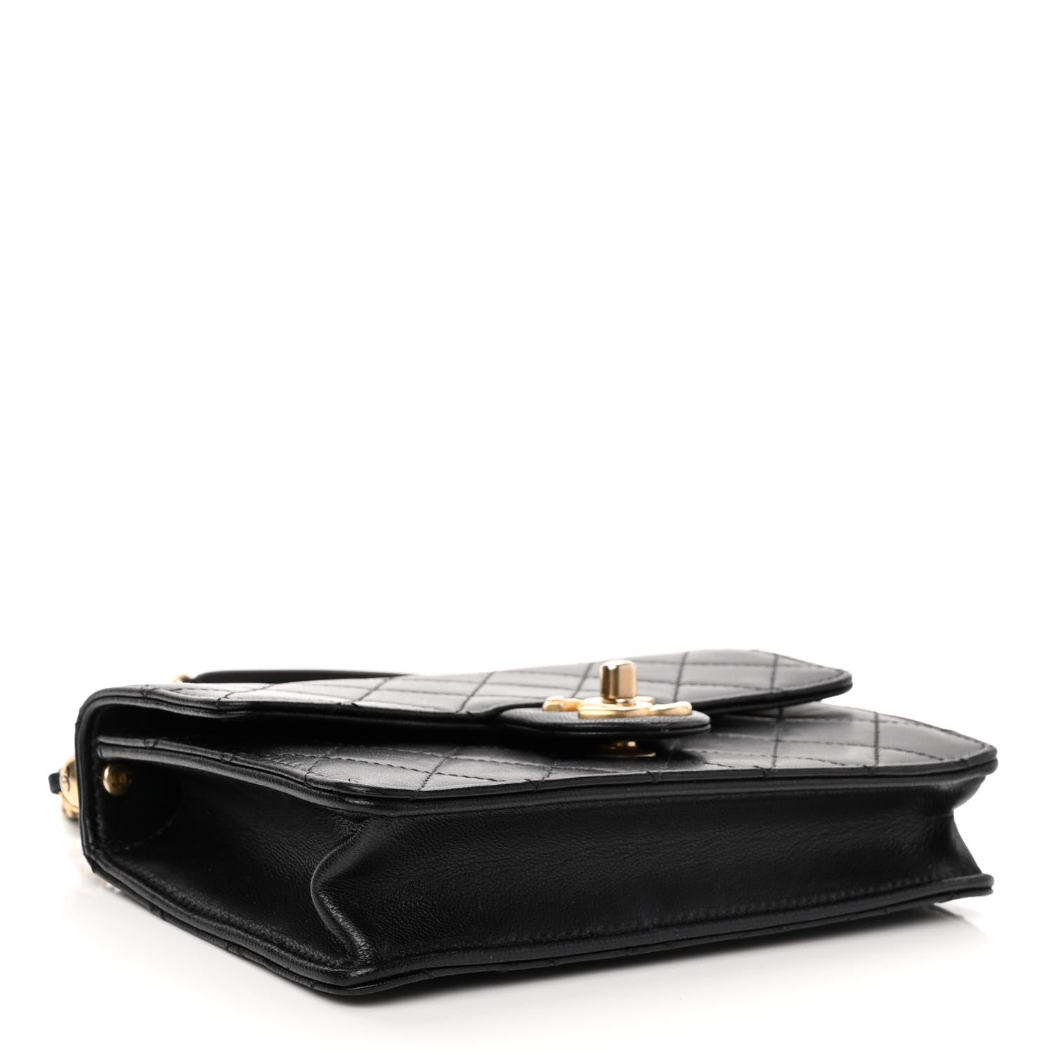 Chanel Goatskin Quilted Acrylic Beads Small Flap Black 4 of 11