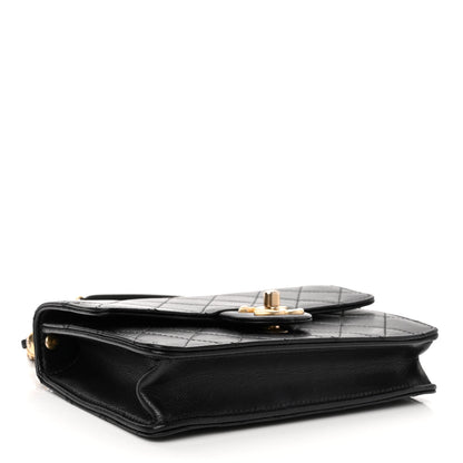 Chanel Goatskin Quilted Acrylic Beads Small Flap Black 4 of 11