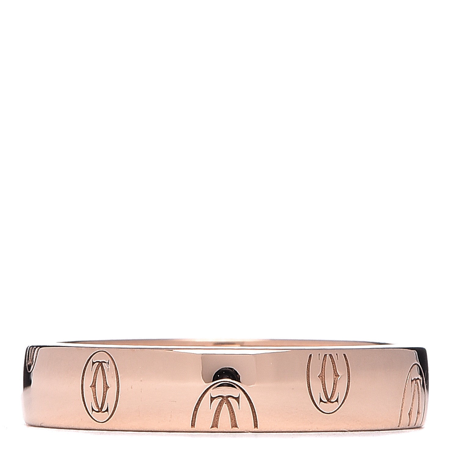 Cartier 18K Pink Gold 4mm Happy Birthday Band Ring 53 6.25 3 of 5