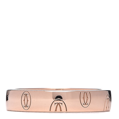 Cartier 18K Pink Gold 4mm Happy Birthday Band Ring 53 6.25 3 of 5
