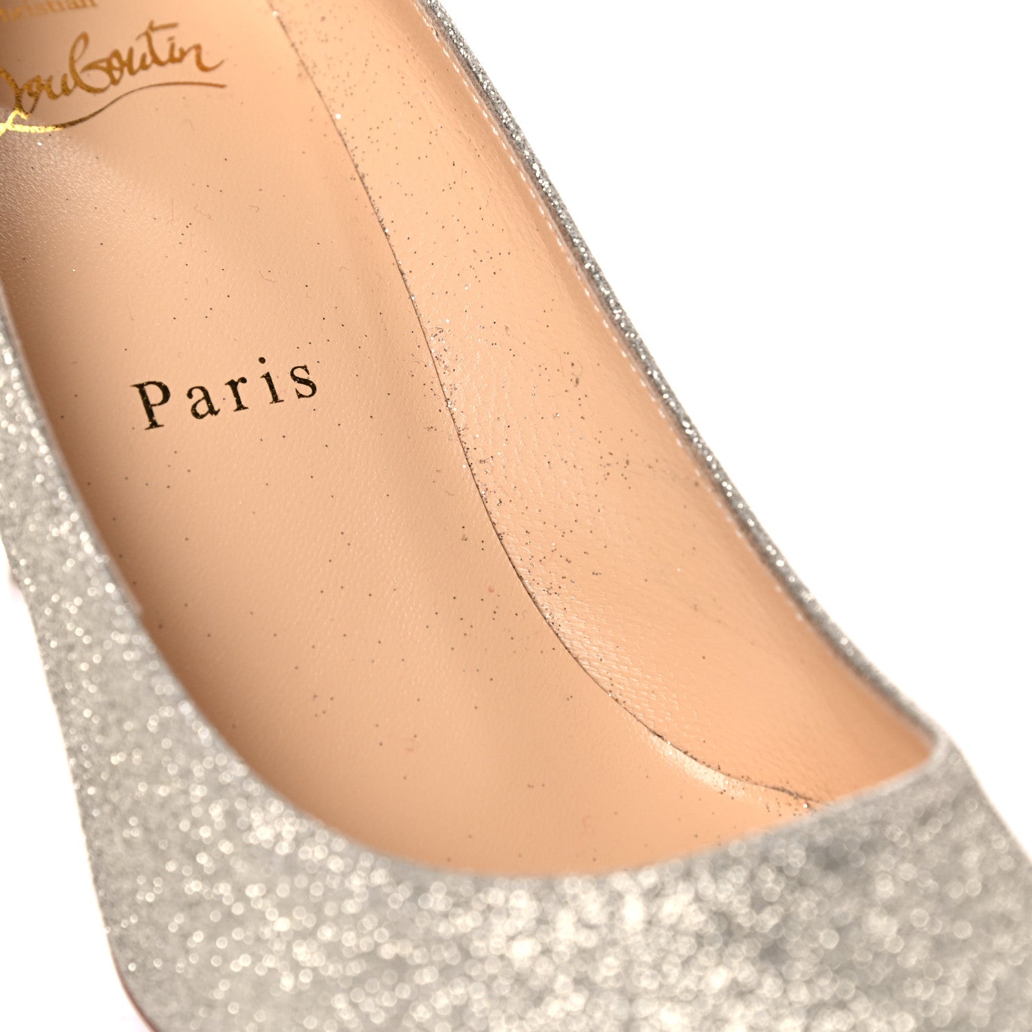 Christian Louboutin Glitter Kate 85 Pumps 36.5 Ivory 9 of 11