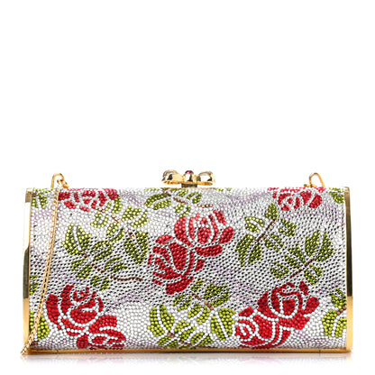 Judith Leiber Swarovski Crystal Rose Minaudiere Clutch Multicolor 1 of 9