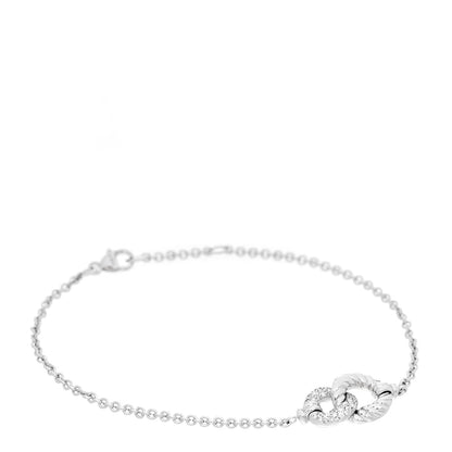 David Yurman 18K White Gold Diamond Belmont Single Station Bracelet 1 of 3
