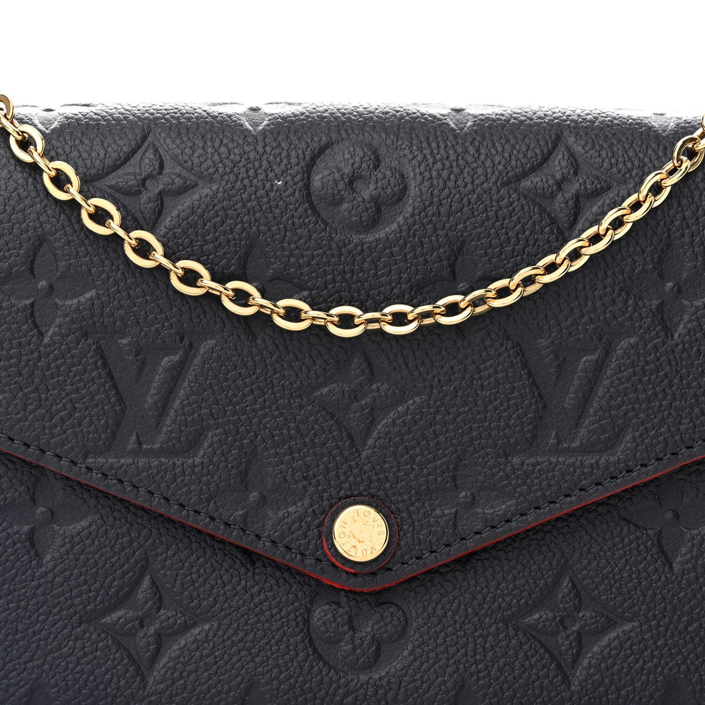 Empreinte Pochette Felicie Chain Wallet Marine Rouge