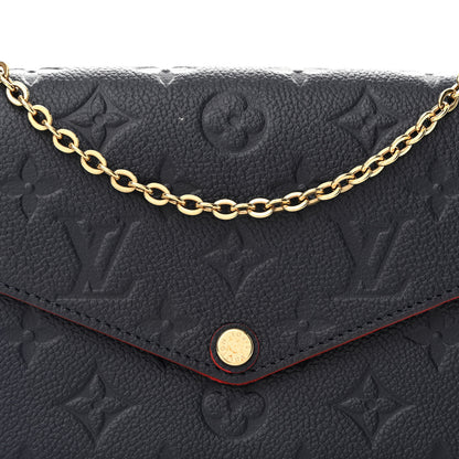 Louis Vuitton Empreinte Pochette Felicie Chain Wallet Marine Rouge 9 of 13