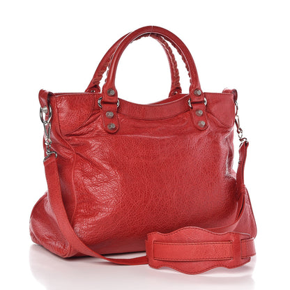 Balenciaga Agneau Giant 12 Silver Hardware Velo Coquelicot Coquelicot 4 of 12