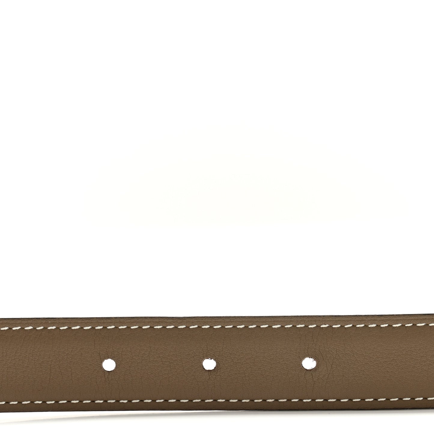 Epsom Swift 24mm Mini Constance H Belt 80 White Etoupe