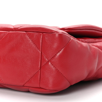 Chanel Goatskin Quilted Medium Chanel 19 Flap Red 9 of 9