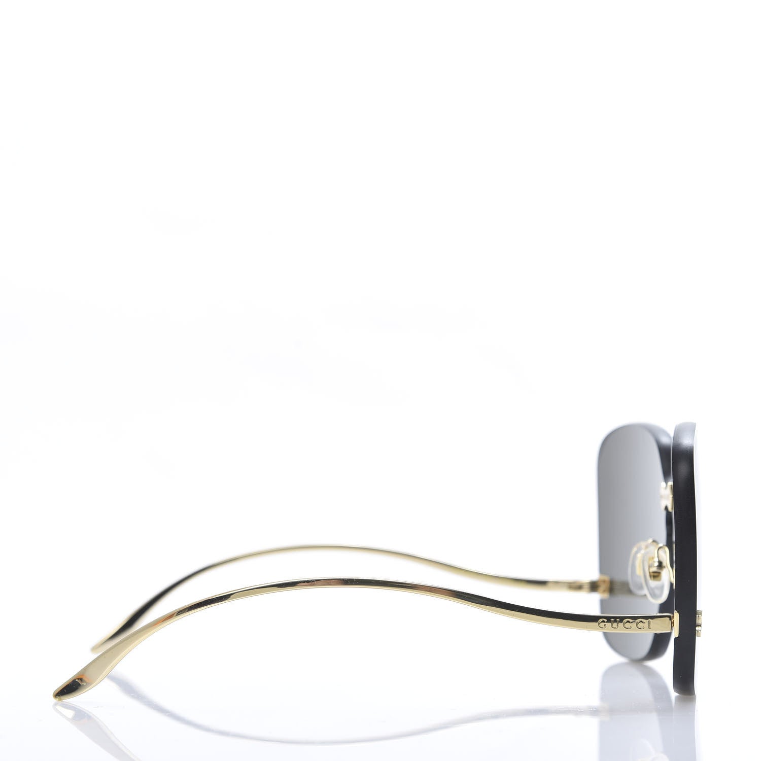 Gucci Metal Rimless Sunglasses GG0352S Gold 3 of 6