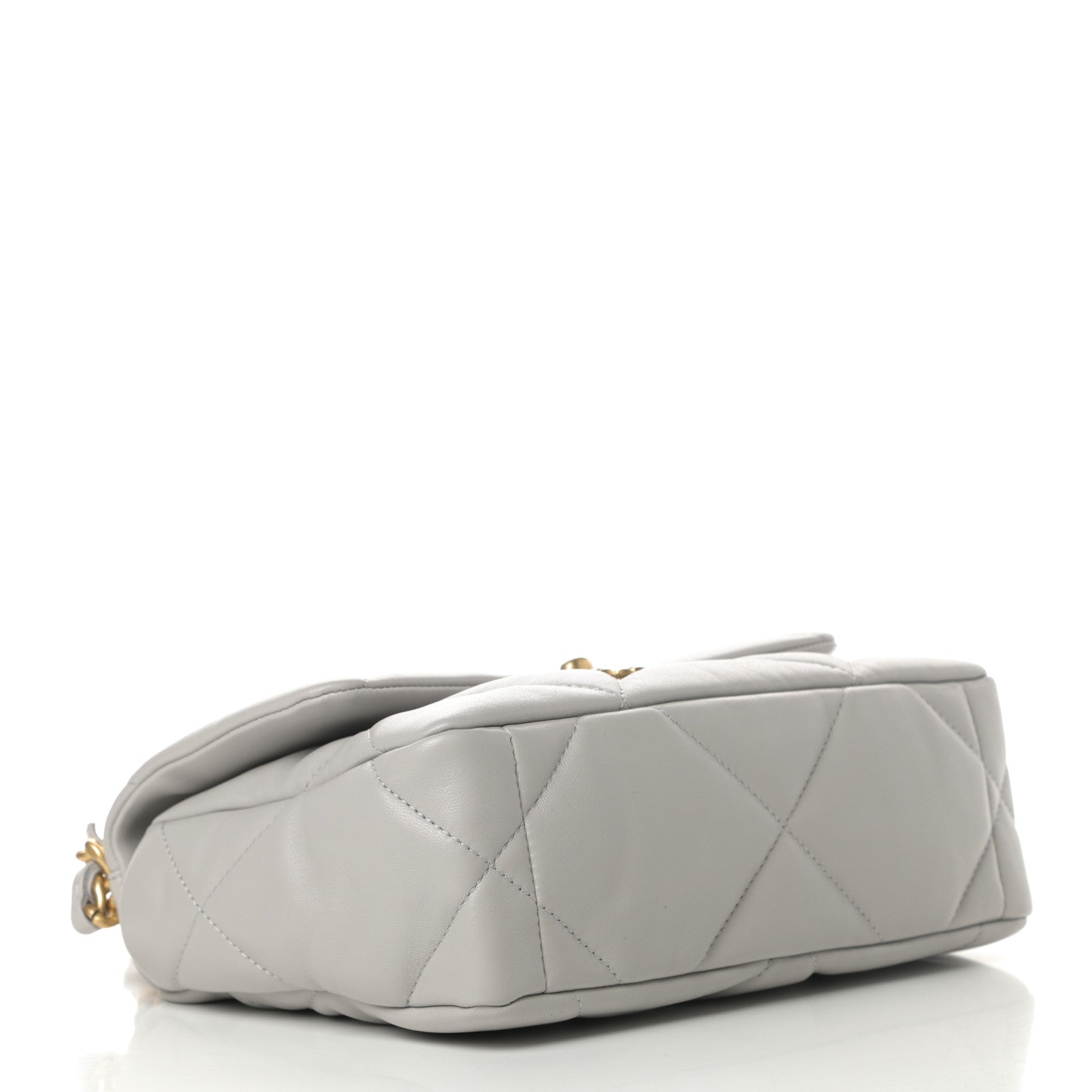 Chanel Goatskin Quilted Medium Chanel 19 Flap Grey 4 of 10
